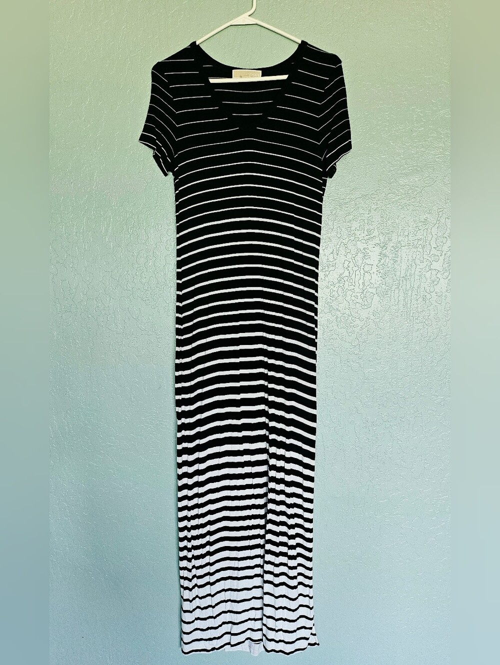 Michael Michael Kors Black & White Striped Maxi Dress – Size S
